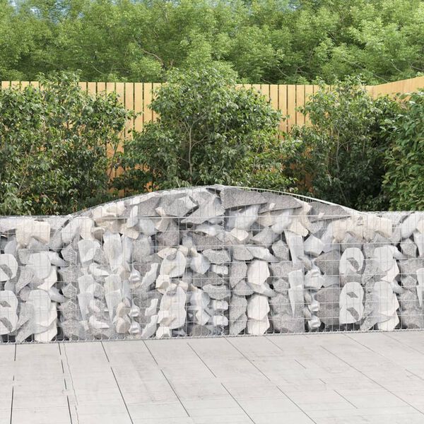 vidaXL Gabion Basket Set of 9 Silver Galvanized iron