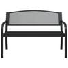 vidaXL Garden Bench Black Powder-Coated Steel Standard Durable