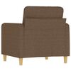 vidaXL Sofa Chair Brown Polyester, Metal, Textilene 23.6 in Seat Width