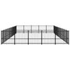 vidaXL Dog Kennel Black Powder-coated steel 506.9 sq ft Durable