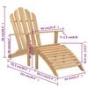 vidaXL Adirondack Chair Set of 2 Natural Teak