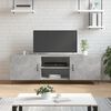 vidaXL TV Cabinet Concrete Grey Engineered Wood, Iron Large TV Cabinet