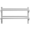 vidaXL Wall Shelf Silver Stainless steel 39.4 x 11.8 x 23.6 in