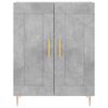 vidaXL Highboard Concrete grey Engineered wood, metal Large Highboard