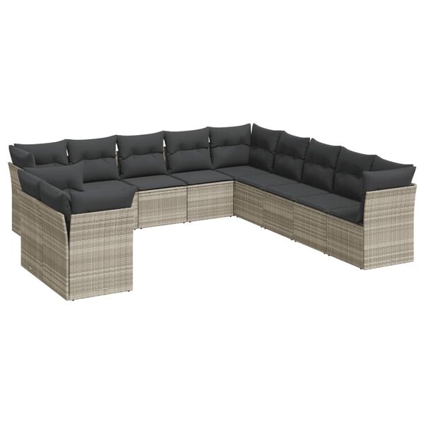 vidaXL Garden Sofa Set Light Grey, Dark Grey