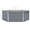 vidaXL Raised Garden Bed Grey Galvanized Steel 50.8x50.8x18.1 in