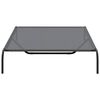 vidaXL Elevated Dog Bed Grey Textilene and powder-coated steel