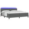 vidaXL Box Spring Bed with Mattress Dark gray 78.7&ldquo; x 78.7&rdquo; fabric