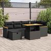 vidaXL Garden Sofa Set Black