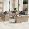 vidaXL Garden Sofa Set Beige, Light Grey