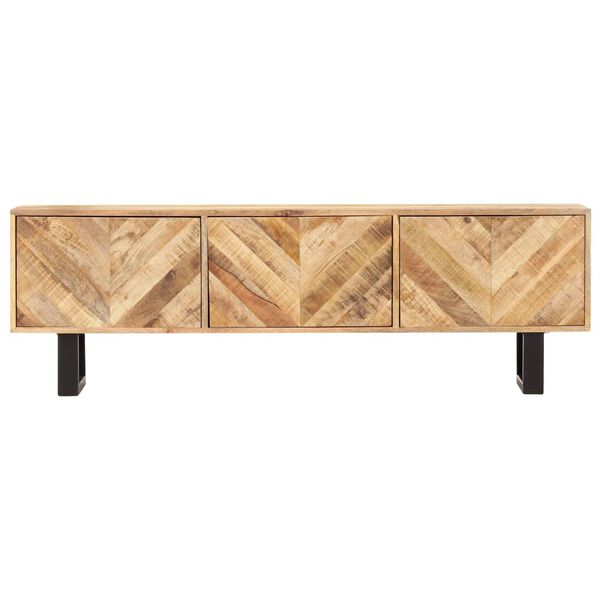 vidaXL TV Stand 55.1"x11.8"x17.7" Solid Wood Mango