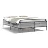 vidaXL Bed Frame Grey Sonoma Engineered Wood, Metal King Size Tough