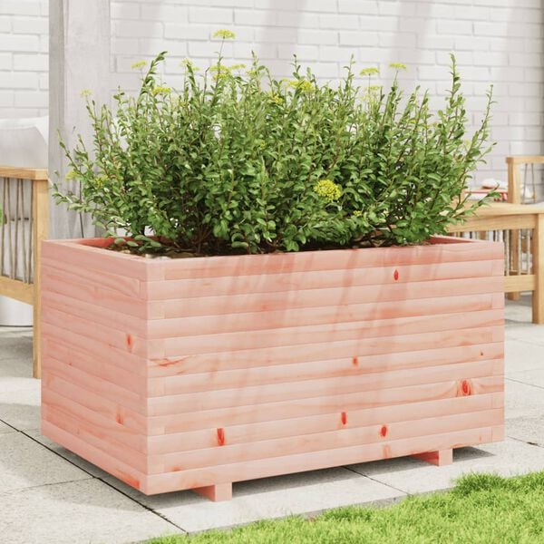 vidaXL Garden Planter Natural wood Solid Douglas wood Large Durable