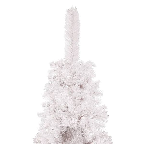 vidaXL Christmas Tree White PVC, Steel Slim Adjustable Features
