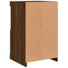 vidaXL Side Cabinet Brown Oak Engineered wood and glass Medium Lights