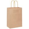 vidaXL Paper Bags 250 pcs with Handles Brown 15x8x21 cm