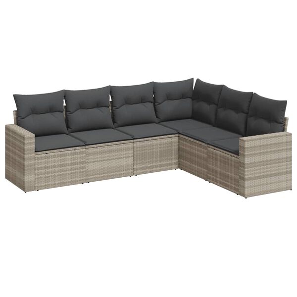 vidaXL Garden Sofa Set Light Grey