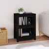 vidaXL Book Cabinet Black Solid pine wood Compact Book Cabinet