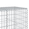 vidaXL Gabion Basket Silver Galvanized Iron Wire 37.4 x 39.4 x 39.4 in