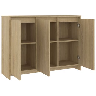 vidaXL Sideboard Sonoma Oak 40.2"x13"x29.5" Engineered Wood