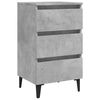 vidaXL Bed Cabinet Set of 2 Concrete grey Engineered wood, metal