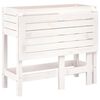 vidaXL Garden Planter White Solid Pine Wood Medium Foldable