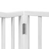vidaXL Dog Gate Set of 4 White Poplar Wood 126.0 in Total Length