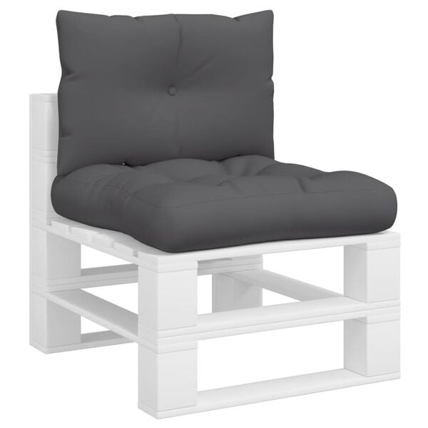 vidaXL Pallet Cushion Set of 2 Anthracite Polyester Medium
