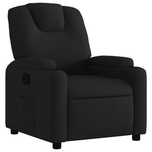 vidaXL Recliner Chair Black Polyester, Metal, Plywood Single