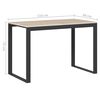 vidaXL Computer Desk Black and Oak Engineered Wood, Powder-Coated Metal