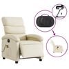 vidaXL Electric Massage Recliner Chair Cream
