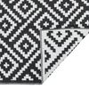 vidaXL Outdoor Carpet White and Black Polypropylene 31.5 x 98.4 in