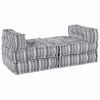 vidaXL Modular Sofa 4 pcs Grey Print Fabric