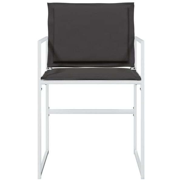 vidaXL Garden Chair Set of 4 White Textilene fabric Regular Foldable