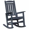 vidaXL Garden Rocking Chair 3 pcs Navy 38 x 38 x 46cm Plastic