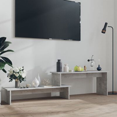 vidaXL TV Cabinet Concrete Gray 70.9"x11.8"x16.9" Engineered Wood