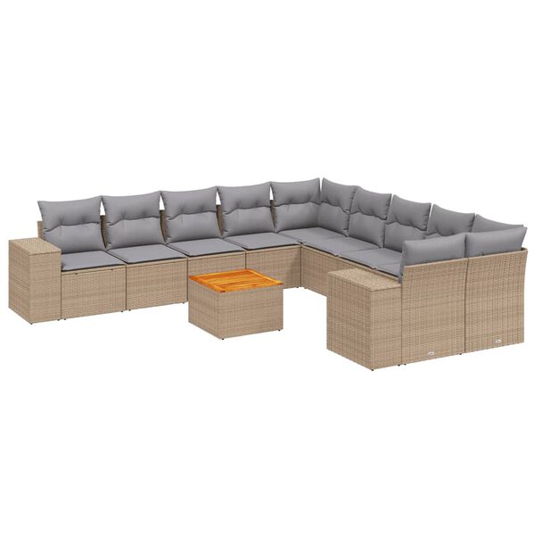 vidaXL Garden Sofa Set Beige