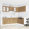 vidaXL Kitchen Cabinet Set Artisan Oak Engineered wood and glass Large