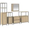 vidaXL Bathroom Furniture Set with Shelf 5 pcs Beige 76.5 x 35 x 95 cm