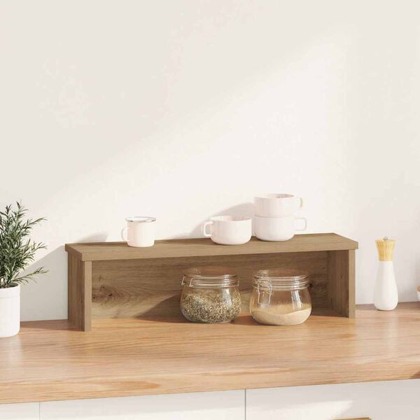 vidaXL Kitchen Rack Stackable Artisan Oak 19.7x5.9x6.3" Engineered Wood