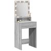 vidaXL Dressing Table with Shelf Grey Sonoma 19.69 x 16.14 x 53.15 in