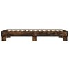vidaXL Bed Frame Smoked Oak Engineered wood, Metal Small Single