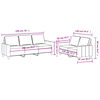 vidaXL Sofa Set Black Polyester, Metal, Textilene, Plywood