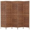 vidaXL Room Divider 5-Panel Brown 80.7x70.9" Water Hyacinth