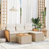vidaXL Garden Sofa Set Beige, Cream White