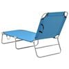 vidaXL Sun Lounger Turquoise Blue Oxford fabric, Powder-coated steel