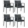vidaXL Garden Dining Set Black, Dark grey