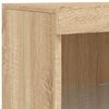 vidaXL Sideboard Set of 3 Sonoma oak Engineered wood, glass Medium