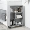 vidaXL Narrow Storage Trolley Concrete Grey Engineered Wood Narrow
