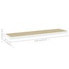 vidaXL Wall Shelf Set of 2 Oak and White Honeycomb MDF, metal